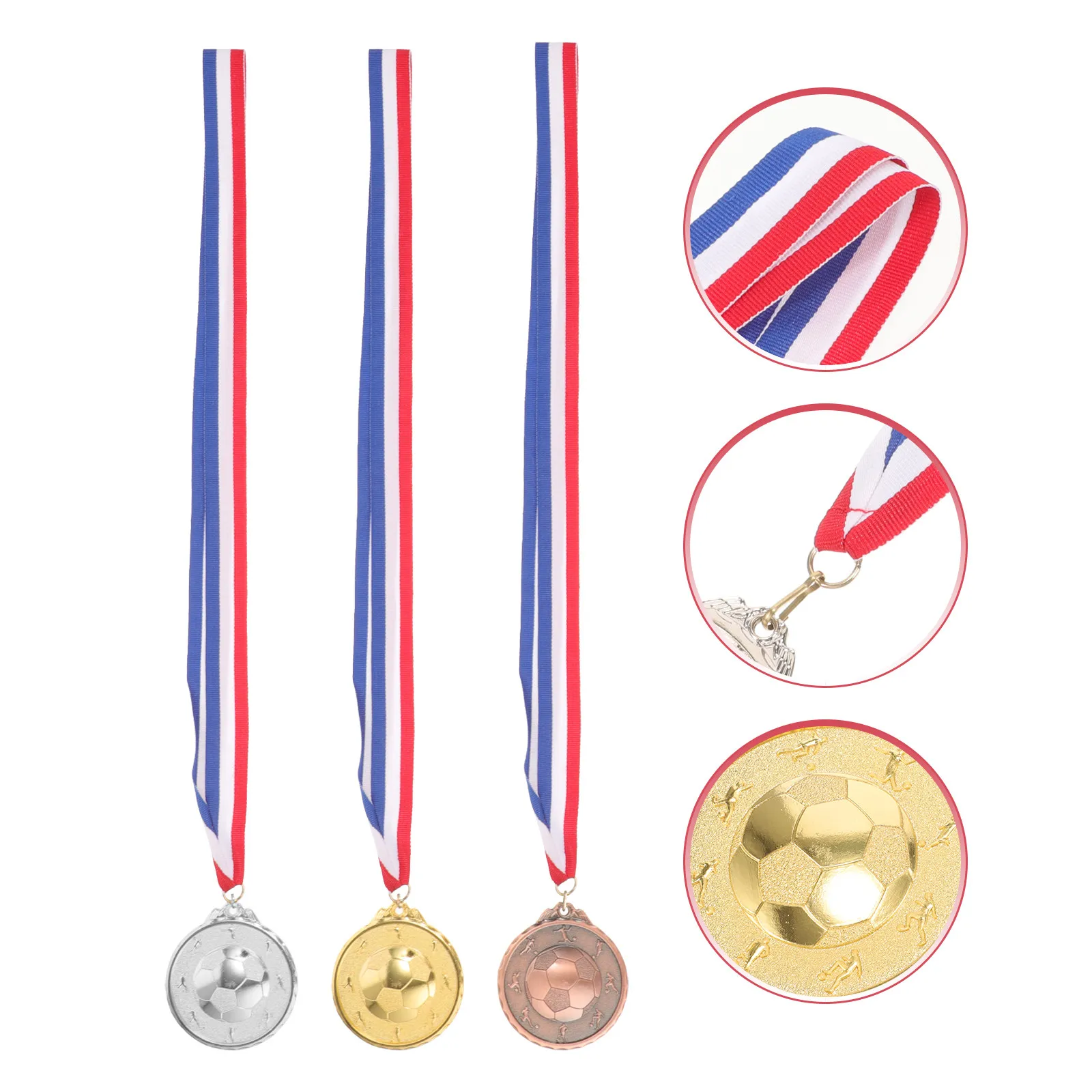 3Pcs Zinc-Aluminum Alloy Soccer Medals for Teens Smooth Edges Awards Football Competition Decorative Metal Medals
3Pcs Zinc-Aluminum Alloy Soccer Medals for Teens Smooth Edges Awards Football Competition Decorative Metal Medals