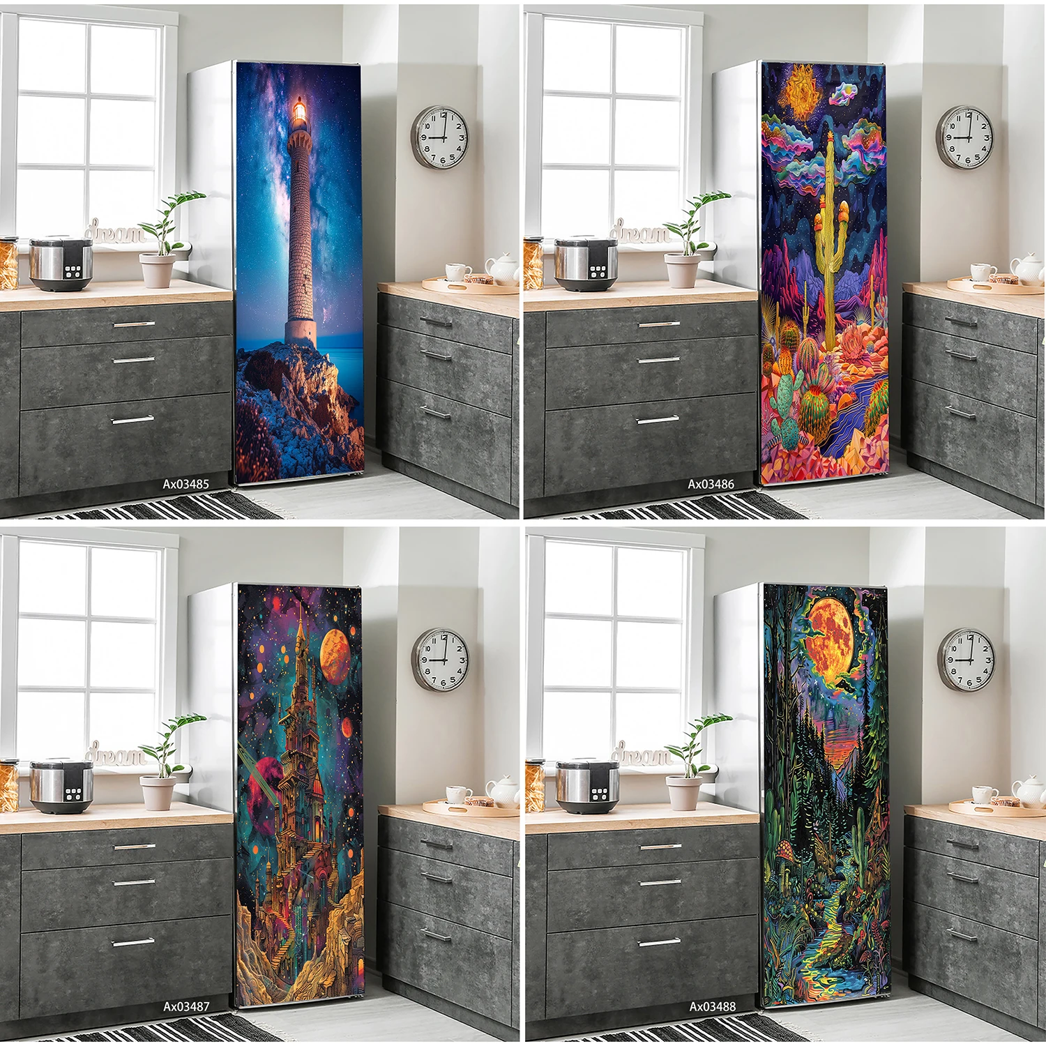 Cosmic Lighthouse Art Fridge Stickers Self Adhesive Waterproof Anti Scratch Refrigerator Cabinets Door Cover Aesthetics Decor
Cosmic Lighthouse Art Fridge Stickers Self Adhesive Waterproof Anti Scratch Refrigerator Cabinets Door Cover Aesthetics Decor