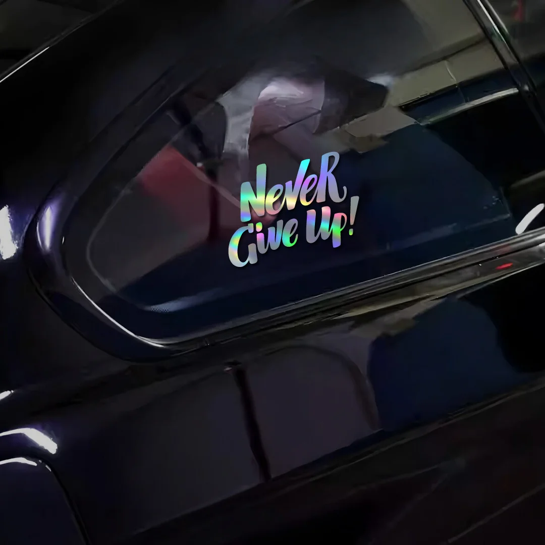 1Pc Cool Never Give Up Orange Holographic White Waterproof Vinyl Sticker Decal for Car Body Exterior Decor
1Pc Cool Never Give Up Orange Holographic White Waterproof Vinyl Sticker Decal for Car Body Exterior Decor