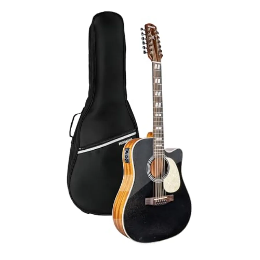 Beginner adult acoustic electric guitar for practice, stage, campfire: dreadnought 41 cutaway, gloss black finish, spruce top m
Beginner adult acoustic electric guitar for practice, stage, campfire: dreadnought 41 cutaway, gloss black finish, spruce top m