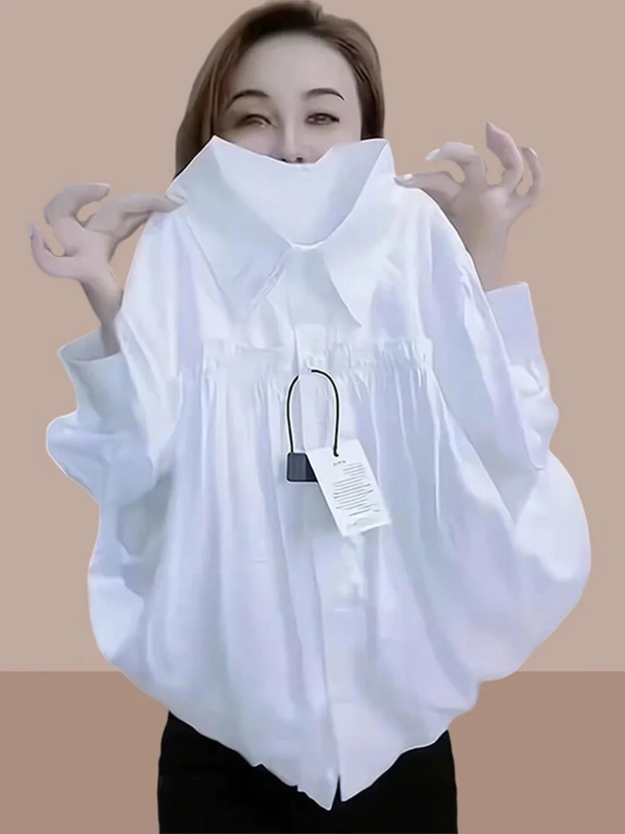 Spring Autumn 2026 Women's Long Sleeve Shirt White Chiffon Blouse Large Size Fat MM Belly Cover up Sweet Style Loose Fit
Spring Autumn 2026 Women's Long Sleeve Shirt White Chiffon Blouse Large Size Fat MM Belly Cover up Sweet Style Loose Fit