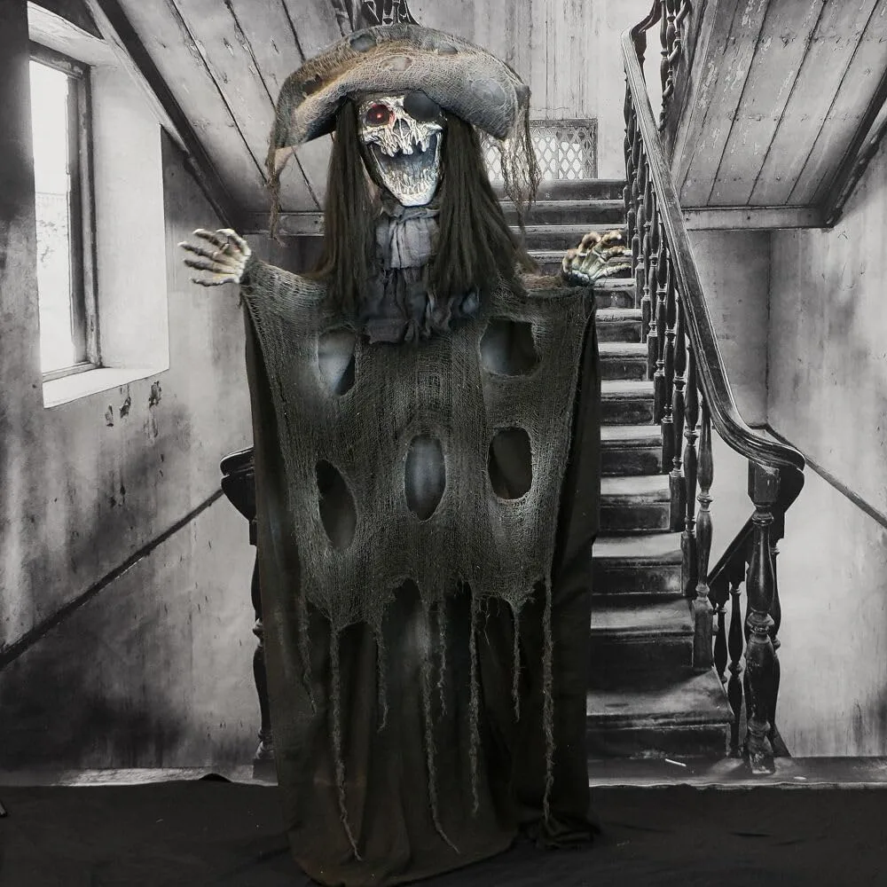 Halloween Decorations Shaking Pirate with Light-Up Eyes, Halloween Animatronic Creepy Halloween Props for Home or Haunted House
Halloween Decorations Shaking Pirate with Light-Up Eyes, Halloween Animatronic Creepy Halloween Props for Home or Haunted House