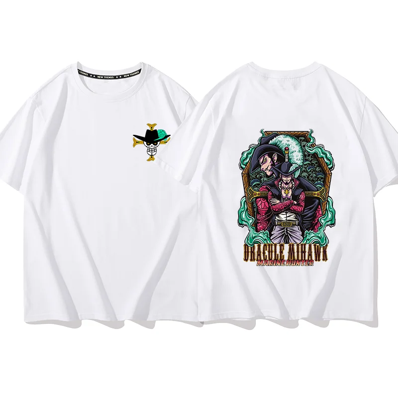 Anime ONE PIECE T-shirt Eagle's eye Mihawk Printed T-shirt Leisure Sports Street Men's and Women's T-shirt
Anime ONE PIECE T-shirt Eagle's eye Mihawk Printed T-shirt Leisure Sports Street Men's and Women's T-shirt