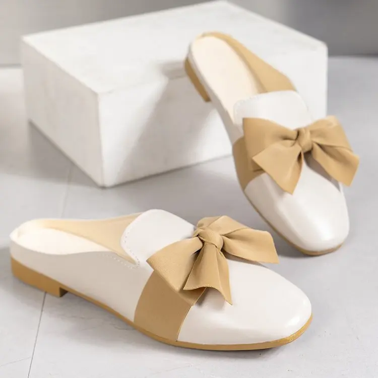 Women's Bow Decor Mule Slides Square Toe Block Heel Backless Loafers Elegant Comfortable Casual Flats for Office Daily Wear
Women's Bow Decor Mule Slides Square Toe Block Heel Backless Loafers Elegant Comfortable Casual Flats for Office Daily Wear