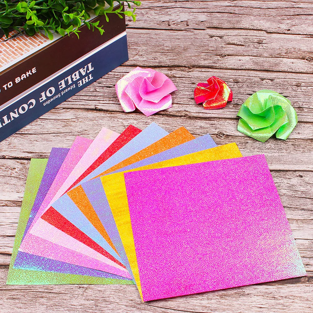 50Pcs Glitter Origami Paper Eco-Friendly Non-Toxic Iridescent Folding Craft Sheets Two Sizes 10 Colors DIY Handmade Paper
50Pcs Glitter Origami Paper Eco-Friendly Non-Toxic Iridescent Folding Craft Sheets Two Sizes 10 Colors DIY Handmade Paper