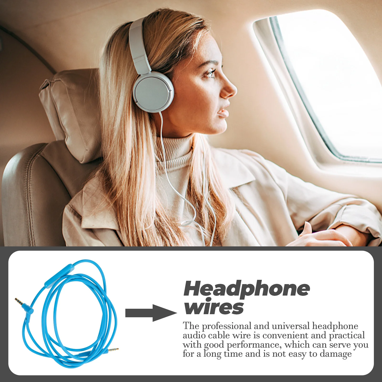 Audio Headphone Wire Replacement Cable Compatible for Qc25i High Durability Noise Reduction Long Headphones Cord Professional
Audio Headphone Wire Replacement Cable Compatible for Qc25i High Durability Noise Reduction Long Headphones Cord Professional