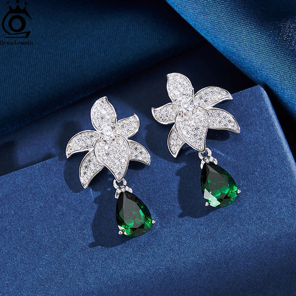 ORSA JEWELS винтажные изумрудные серьги-капли с цирконом, новый дизайн, серебро 925, элегантные цветочные модные серьги высокого качества LZE37
ORSA JEWELS винтажные изумрудные серьги-капли с цирконом, новый дизайн, серебро 925, элегантные цветочные модные серьги высокого качества LZE37