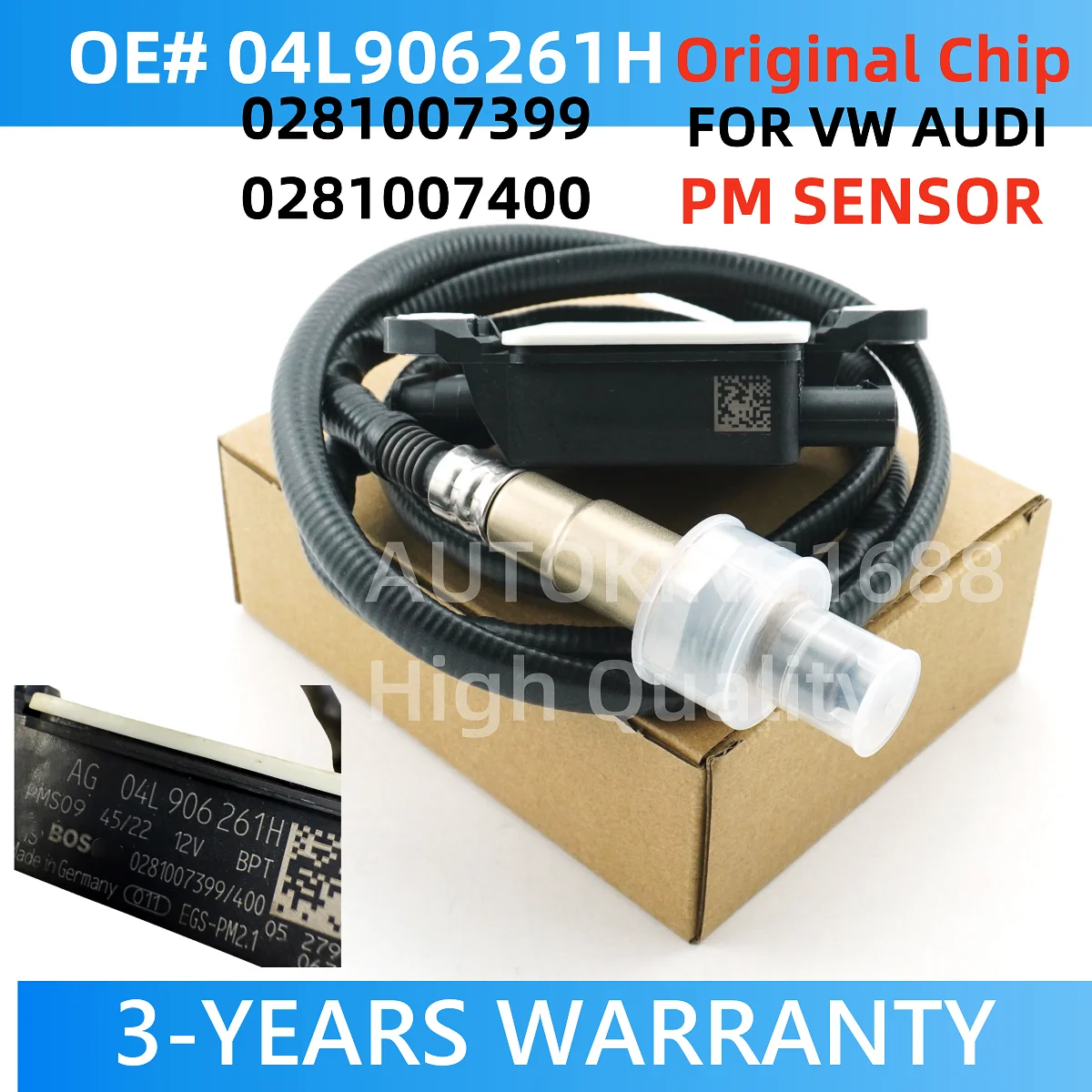 04L906261H 0281007399 0281007400 NEW Particle Matter PM Sensor For For VW T6.1 Multivan Camper 2.0TDI
04L906261H 0281007399 0281007400 NEW Particle Matter PM Sensor For For VW T6.1 Multivan Camper 2.0TDI