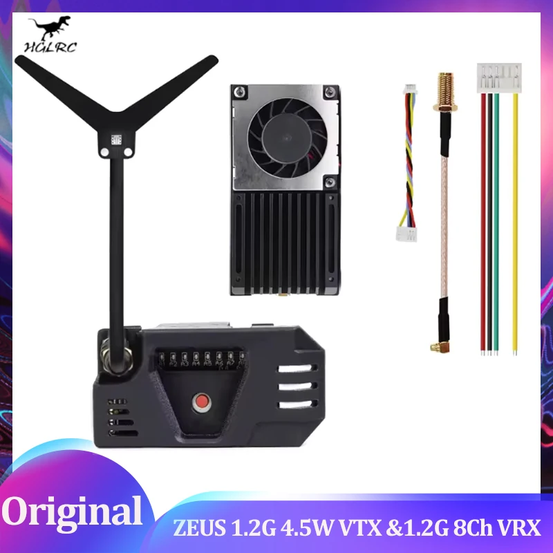 HGLRC ZEUS 1.2G 4.5W VTX 8CH 25mW 800mW Switchable 2-8S VTX Video Transmitter Module 1.2G 8Ch VRX For Long Range FPV Drone
HGLRC ZEUS 1.2G 4.5W VTX 8CH 25mW 800mW Switchable 2-8S VTX Video Transmitter Module 1.2G 8Ch VRX For Long Range FPV Drone
