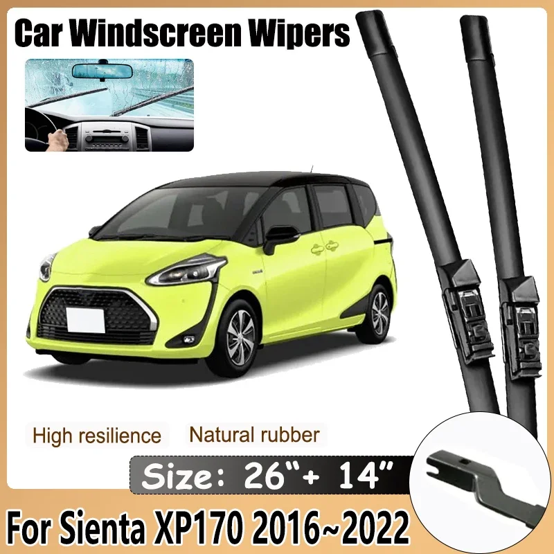 Car Accessories for Toyota Sienta XP170 2016~2022 2021 2020 Auto Windshield Wiper Hybrid Rubber Blades Window Cleaning Brushes
Car Accessories for Toyota Sienta XP170 2016~2022 2021 2020 Auto Windshield Wiper Hybrid Rubber Blades Window Cleaning Brushes