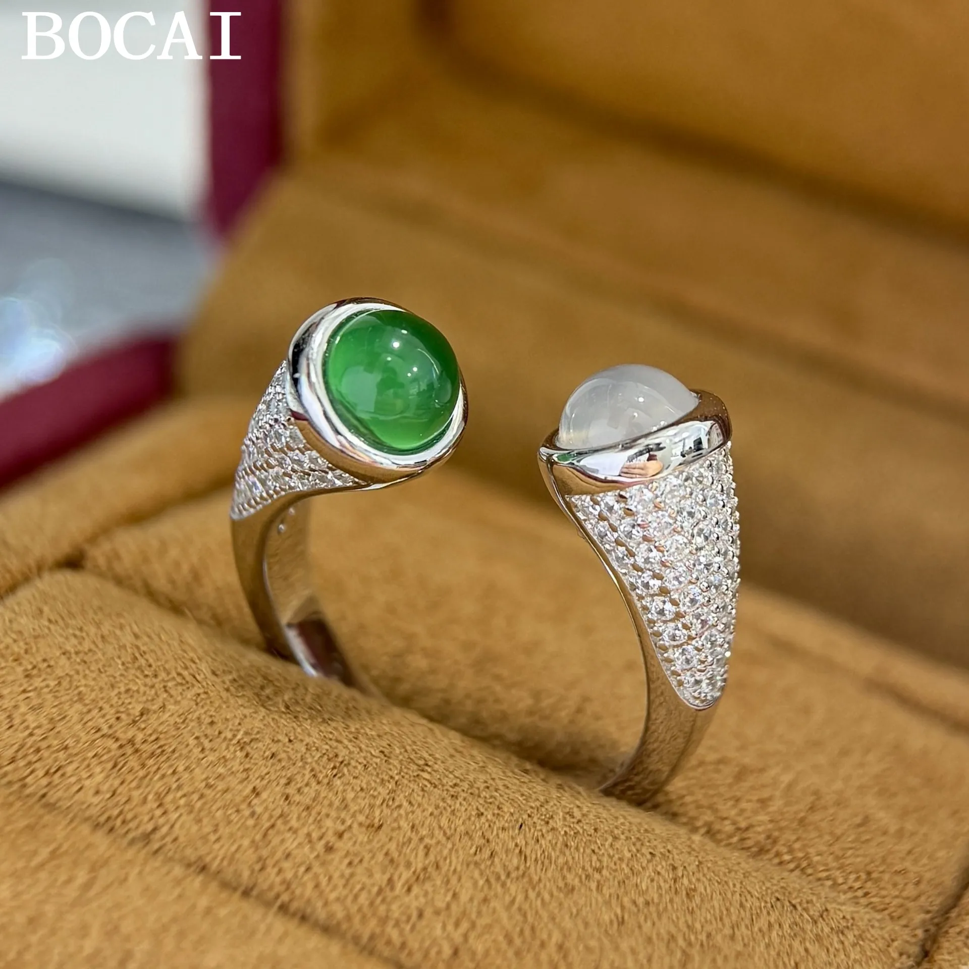 BOCAI NEW S925 чистое серебро модное и роскошное зеленое и белое двухцветное кольцо с яйцом для лица
BOCAI NEW S925 чистое серебро модное и роскошное зеленое и белое двухцветное кольцо с яйцом для лица