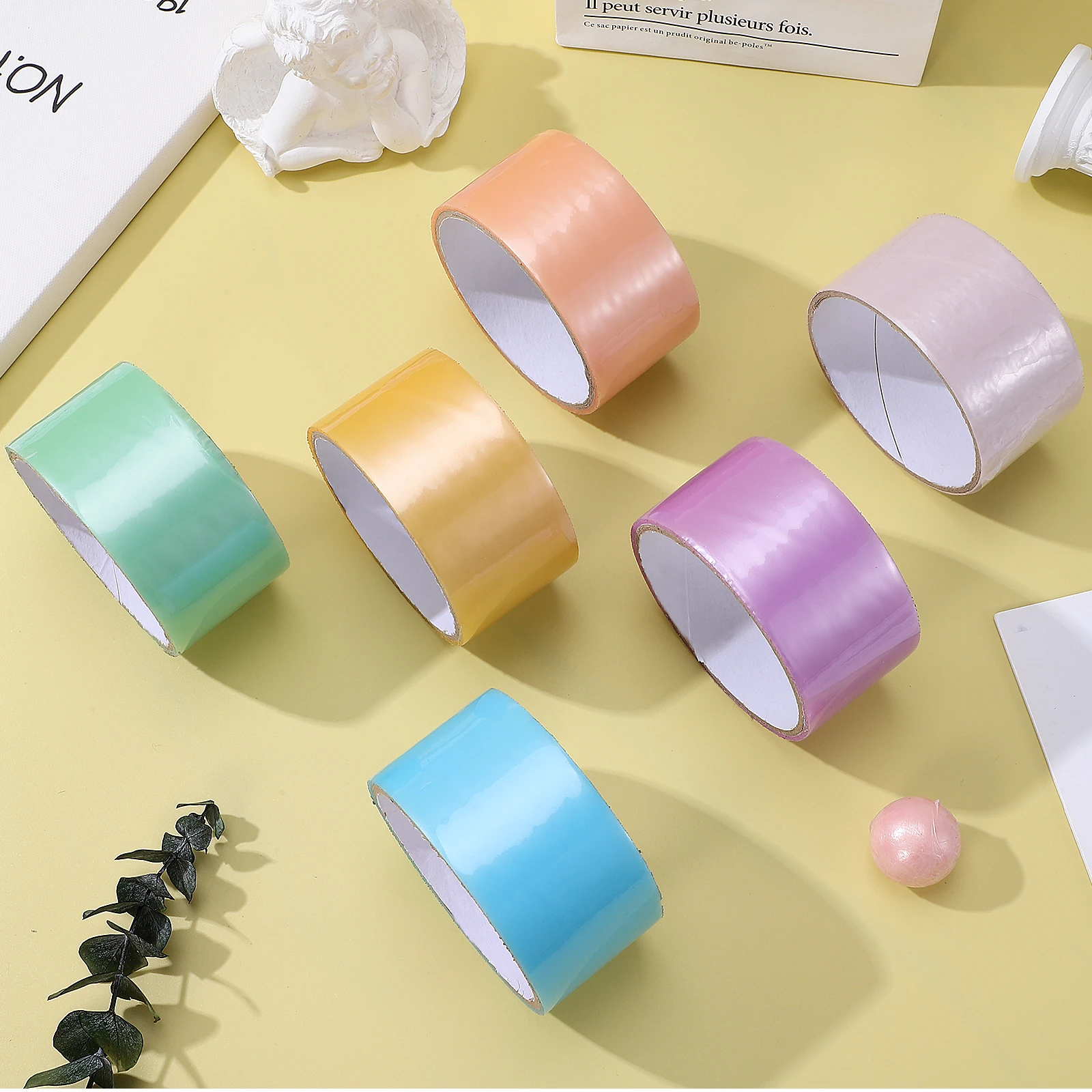 6 Rolls 4.8CM Pearlized Sticky Ball Tapes DIY Craft Colored Adhesive Double Sided Kids Fun Fulfilling Relaxing
6 Rolls 4.8CM Pearlized Sticky Ball Tapes DIY Craft Colored Adhesive Double Sided Kids Fun Fulfilling Relaxing