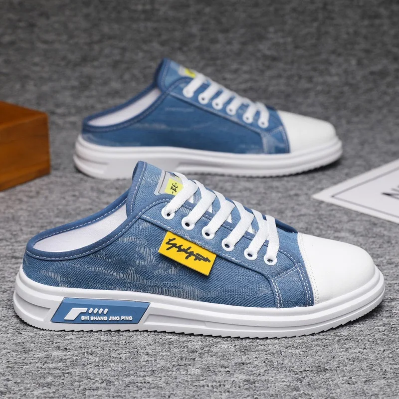 Men's Half Slippers Fashion Designer Breathable Canvas Casual Shoe Comfort Driving Shoes for Men Sneakers Loafers Bigsize47tenis
Men's Half Slippers Fashion Designer Breathable Canvas Casual Shoe Comfort Driving Shoes for Men Sneakers Loafers Bigsize47tenis