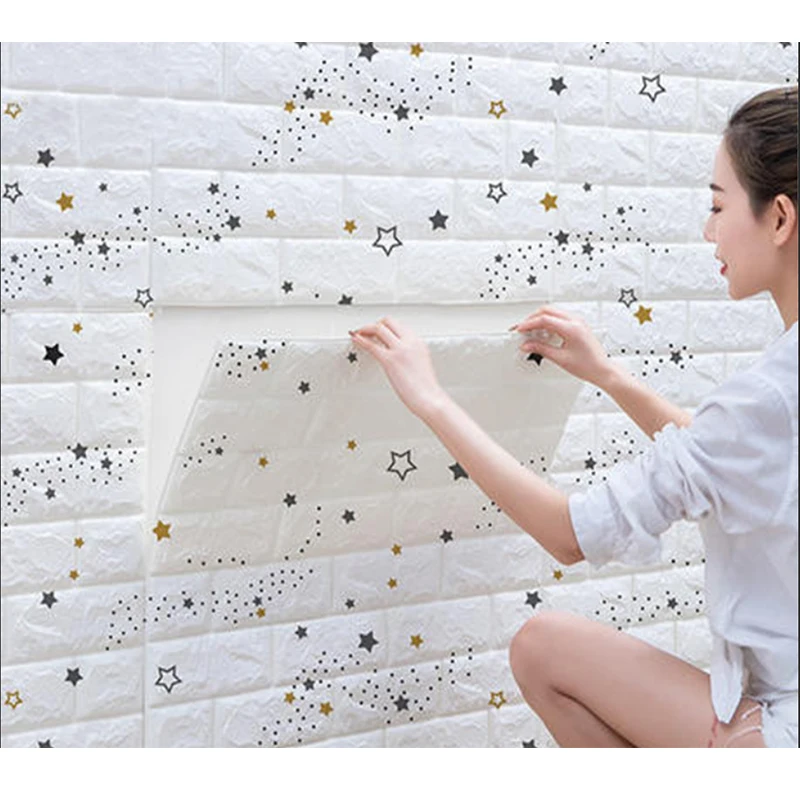 10Pcs 70cmx38cm 3D Wall Sticker Imitation Brick Bedroom Home Decor Waterproof Self Adhesive Wallpaper Living Room TV Background
10Pcs 70cmx38cm 3D Wall Sticker Imitation Brick Bedroom Home Decor Waterproof Self Adhesive Wallpaper Living Room TV Background