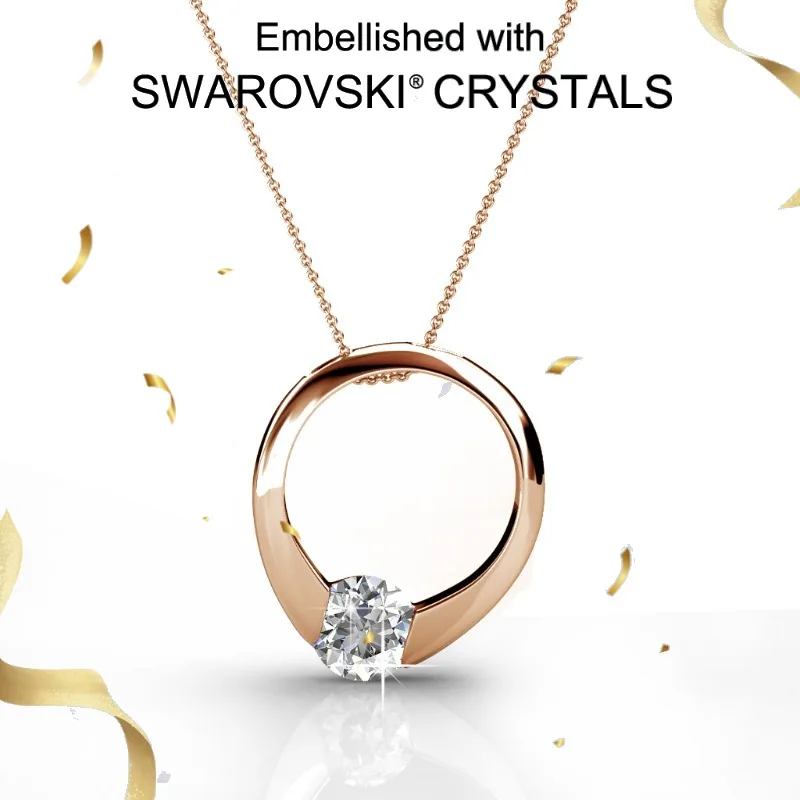 Daisini 925 Sterling Silver Swarovski Crystals Geometric Circle Pendant Necklace for Women Anniversary Engagement Jewelry Gift
Daisini 925 Sterling Silver Swarovski Crystals Geometric Circle Pendant Necklace for Women Anniversary Engagement Jewelry Gift