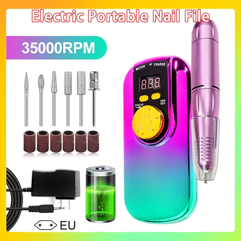For Acrylic Gel Professional Manicure Tools 35000RPM Portable Electric Nail Drill Machine With LCD Display Rechargeable
For Acrylic Gel Professional Manicure Tools 35000RPM Portable Electric Nail Drill Machine With LCD Display Rechargeable