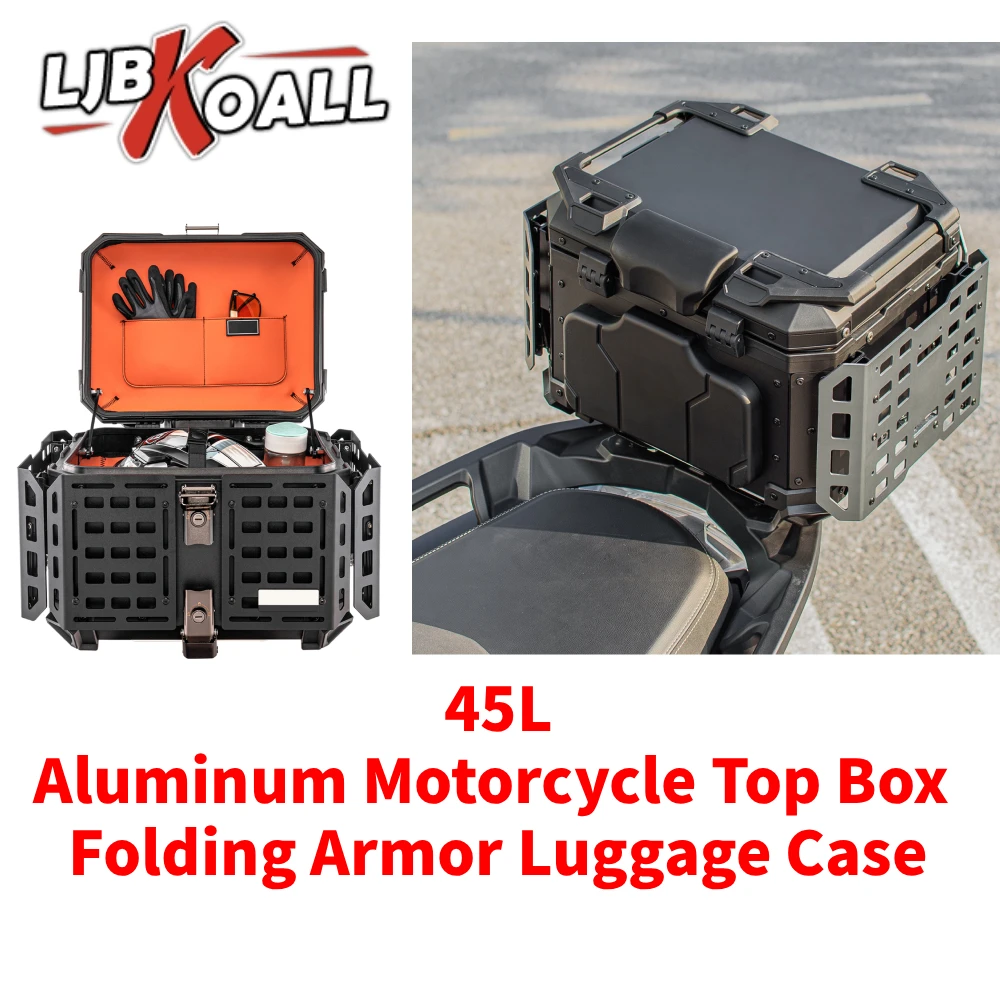 LJBKOALL CNC Aluminum Motorcycle Top Box 45L Folding Armor Luggage Case Universal Moto Trunk Tail Helmet Quick Release Box
LJBKOALL CNC Aluminum Motorcycle Top Box 45L Folding Armor Luggage Case Universal Moto Trunk Tail Helmet Quick Release Box