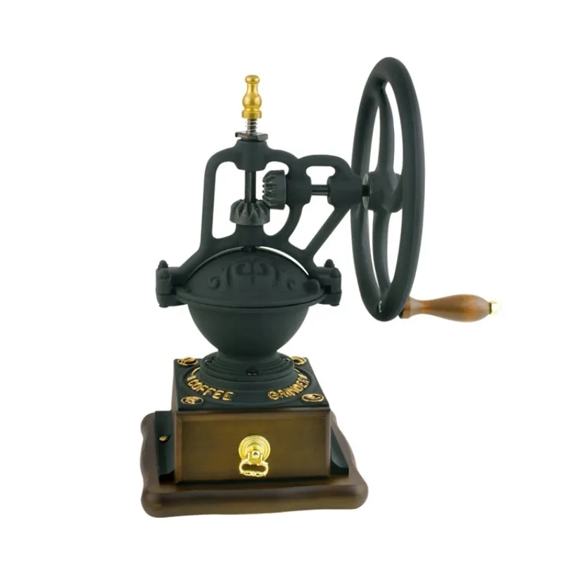 Hot Sale Manual Antique Hand Coffee Grinder With Flywheel Professional Solution Wooden Base, Cast Iron 2pcs/carton SHINELONG 5kg
Hot Sale Manual Antique Hand Coffee Grinder With Flywheel Professional Solution Wooden Base, Cast Iron 2pcs/carton SHINELONG 5kg