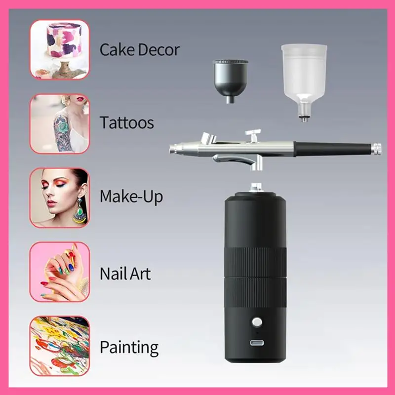 HOT-Portable Rechargeable Wireless Airbrush With Compressor Double Action Spray Tools For Face Beauty Nail Art Tattoo
HOT-Portable Rechargeable Wireless Airbrush With Compressor Double Action Spray Tools For Face Beauty Nail Art Tattoo