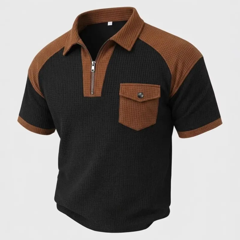 2026 New Men's Short sleeved POLO Shirt Collocation Fashiona Zipper lapel Pocket T-shirt Summer Men's Casual Ventilate Tops
2026 New Men's Short sleeved POLO Shirt Collocation Fashiona Zipper lapel Pocket T-shirt Summer Men's Casual Ventilate Tops