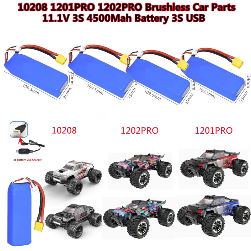 10208 1201PRO 1202PRO Brushless Off Road Remote Control RC Car Truck Spare Parts Acccessories 11.1V 3S 4500Mah Battery/USB Line
10208 1201PRO 1202PRO Brushless Off Road Remote Control RC Car Truck Spare Parts Acccessories 11.1V 3S 4500Mah Battery/USB Line