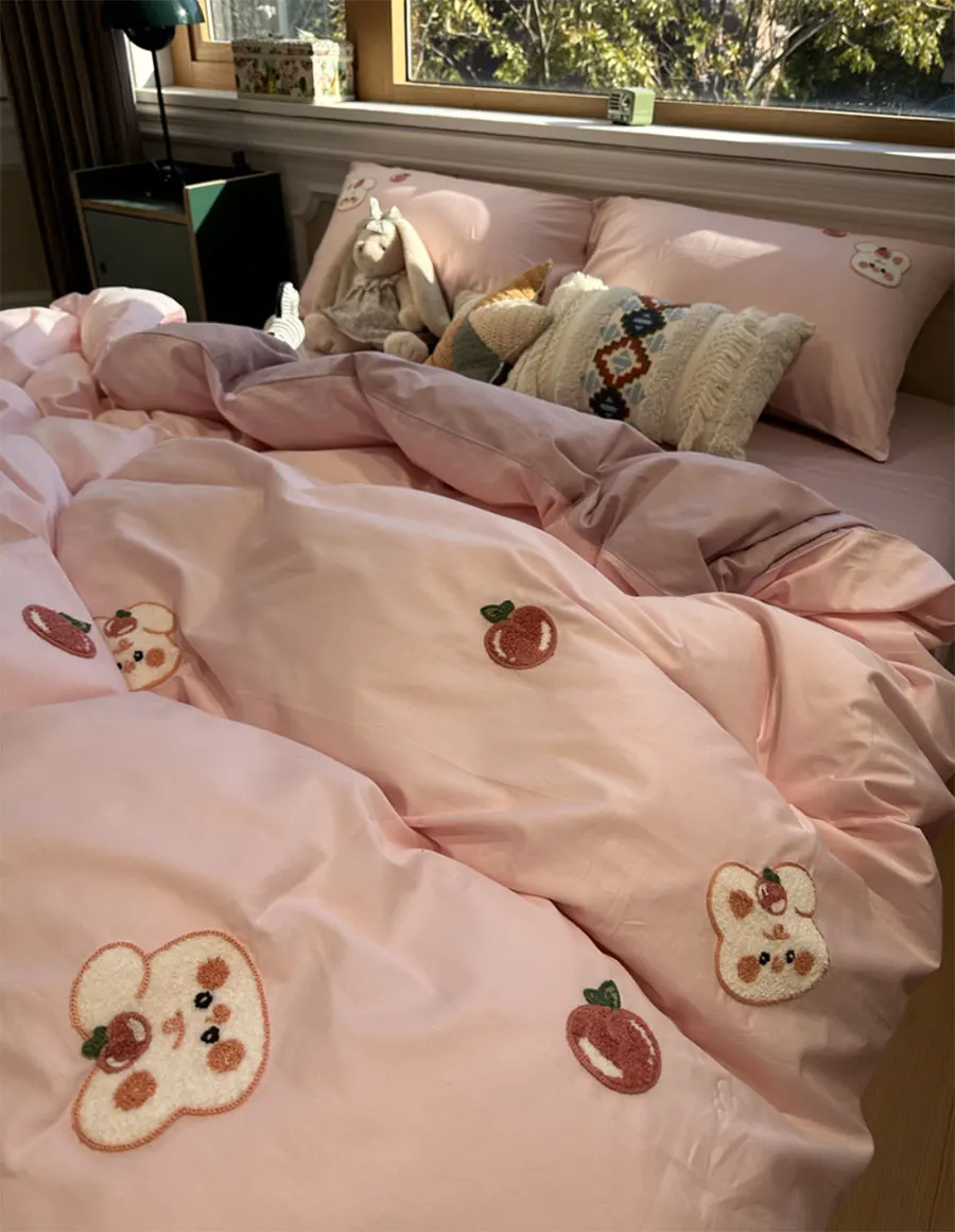 Cute cartoon rabbit pink bedding set kid teen,twin full queen king lovely cotton home textile bed sheet pillow case quilt cover
Cute cartoon rabbit pink bedding set kid teen,twin full queen king lovely cotton home textile bed sheet pillow case quilt cover