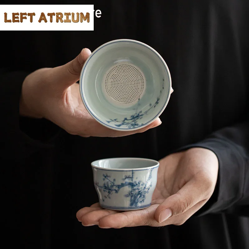 Blue And White Porcelain Strainers Filter Handpainted Plum Blossom Tea Filter Screen Tea Leak Holder Kung Fu Tea Set Accessories
Blue And White Porcelain Strainers Filter Handpainted Plum Blossom Tea Filter Screen Tea Leak Holder Kung Fu Tea Set Accessories