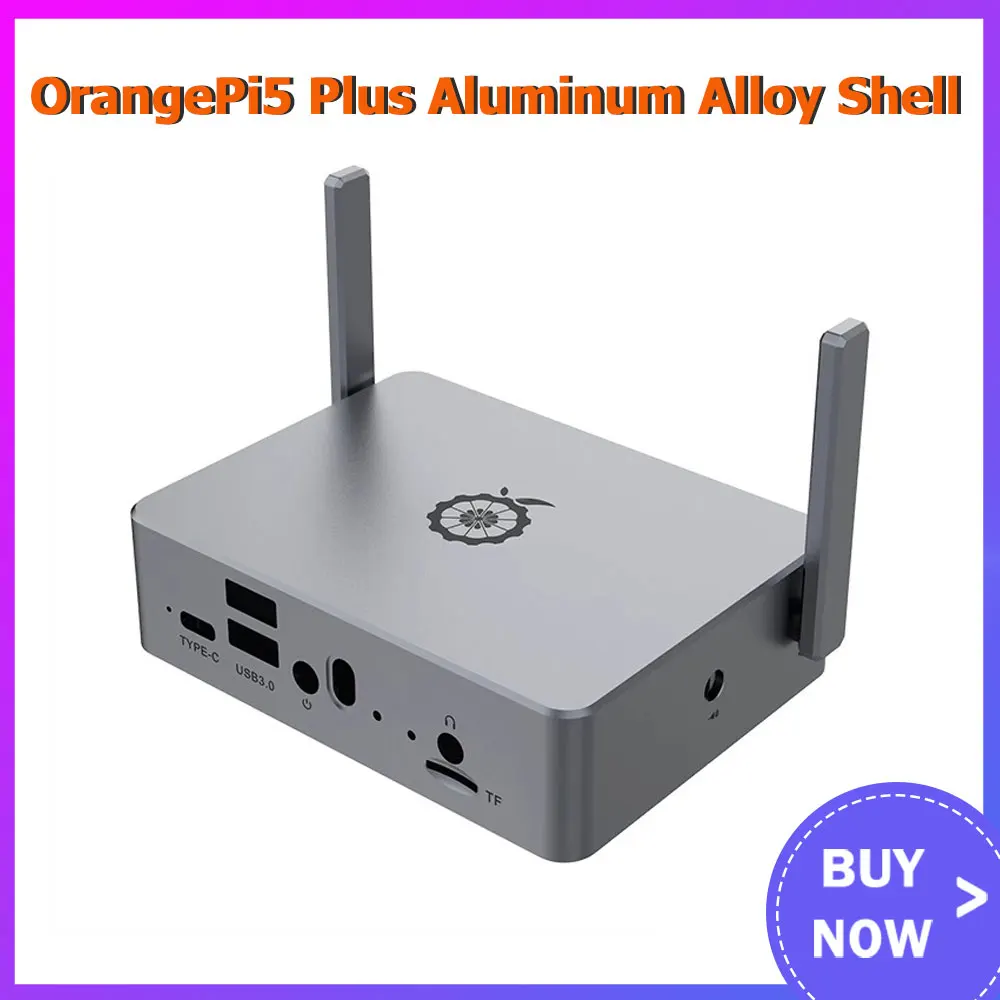 OrangePi5 Plus Aluminum Alloy Shell with Antenna Gray Metal Case for Orange Pi 5 Plus Development Boards
OrangePi5 Plus Aluminum Alloy Shell with Antenna Gray Metal Case for Orange Pi 5 Plus Development Boards