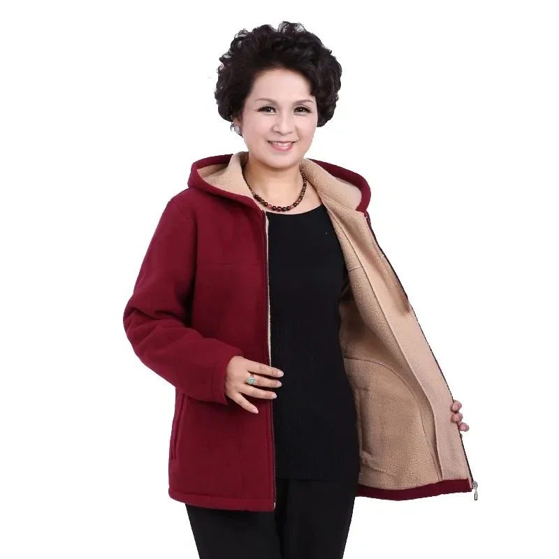 New Grandma Velvet Hooded Sweatshirt Cotton Warm Winter Jacket Coat Female Tops Basic Coats Autumn Women Fleece Jacket 2025
New Grandma Velvet Hooded Sweatshirt Cotton Warm Winter Jacket Coat Female Tops Basic Coats Autumn Women Fleece Jacket 2025