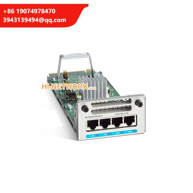 Высококачественный сетевой модуль Cisco C9300-NM-4M 4 X MGig с 4 портами 100M/1G/2.5G/5G/10 Gigabit Ethernet RJ45
Высококачественный сетевой модуль Cisco C9300-NM-4M 4 X MGig с 4 портами 100M/1G/2.5G/5G/10 Gigabit Ethernet RJ45