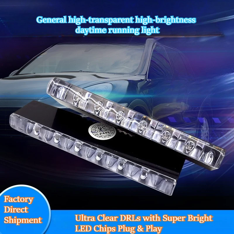 Super Bright LED Chips 6 LED Daytime Running Light High Light Transmittance DRLs Easy DIY Installation Factory Direct
Super Bright LED Chips 6 LED Daytime Running Light High Light Transmittance DRLs Easy DIY Installation Factory Direct