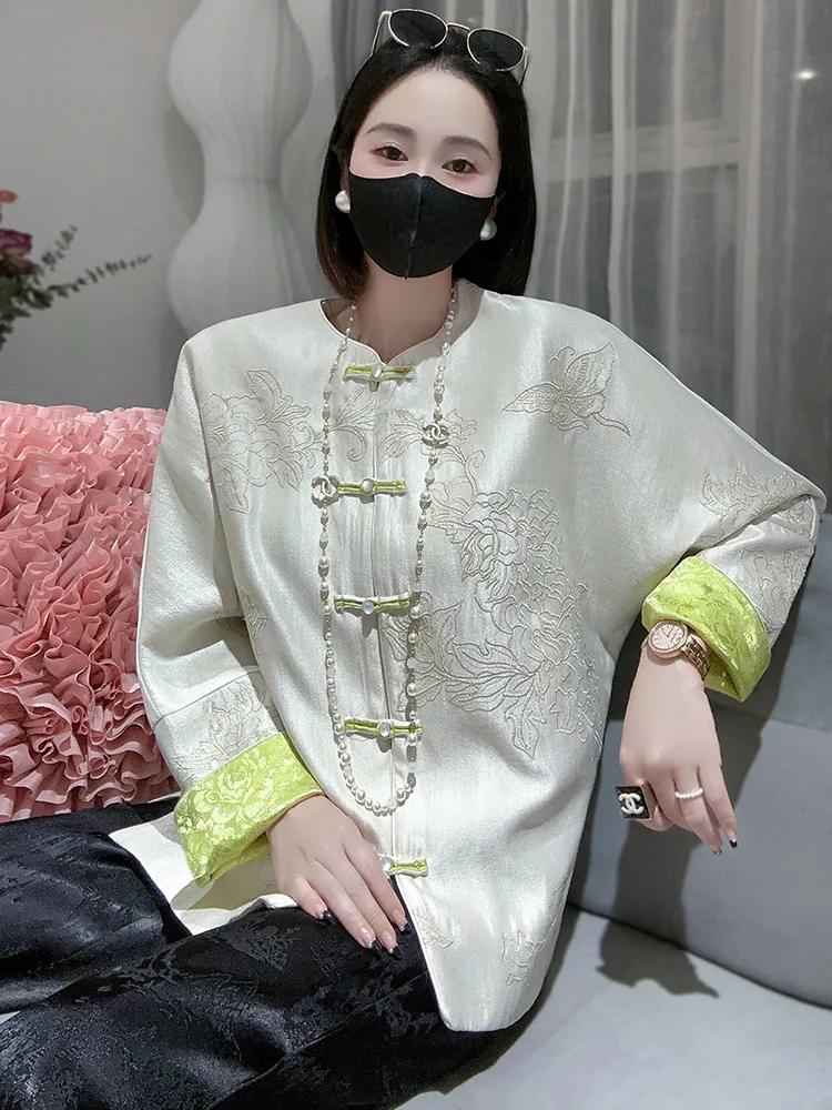 High-end Spring and Summer Women Jacket Top Chinese Style Embroidery Elegant Lady Coat Female S-XXL
High-end Spring and Summer Women Jacket Top Chinese Style Embroidery Elegant Lady Coat Female S-XXL