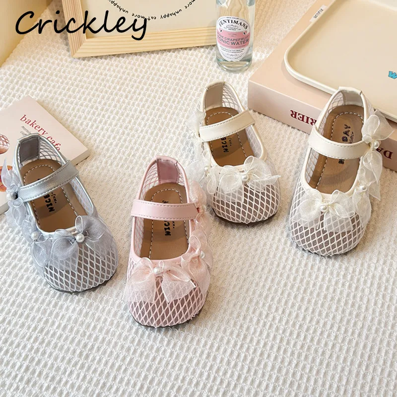 Ribbon Bow Children Flats Shoes 2025 Mesh Pearl Girls Princess Shoes Summer Solid Hook Loop Soft Sole Kids Fashion Shoes
Ribbon Bow Children Flats Shoes 2025 Mesh Pearl Girls Princess Shoes Summer Solid Hook Loop Soft Sole Kids Fashion Shoes