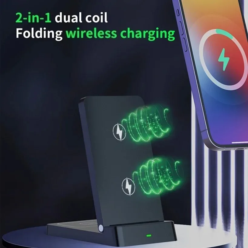 Magnetic Wireless Charger Stand for MagSafe Compatible Phone Vertical Horizontal Charging Dock for iPhone 17 16 15 14 Pro Max
Magnetic Wireless Charger Stand for MagSafe Compatible Phone Vertical Horizontal Charging Dock for iPhone 17 16 15 14 Pro Max