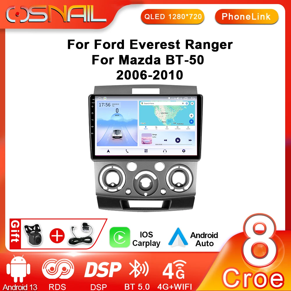 COSNAIL Android Car Radio For Ford Everest Ranger Mazda BT50 BT-50 2006-2010 Multimedia Video Player Auto CarPlay GPS Navigation
COSNAIL Android Car Radio For Ford Everest Ranger Mazda BT50 BT-50 2006-2010 Multimedia Video Player Auto CarPlay GPS Navigation