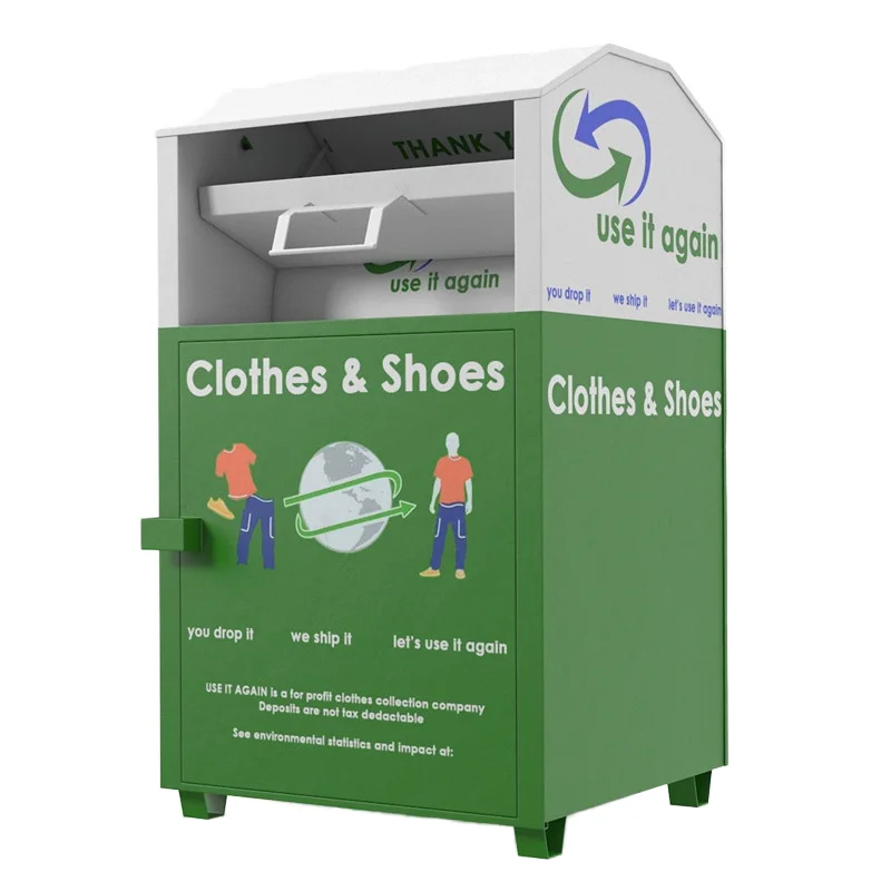 Standing Outdoor Donation Box Shoe Book Recycling Box Second-hand Clothing Donation Box
Standing Outdoor Donation Box Shoe Book Recycling Box Second-hand Clothing Donation Box