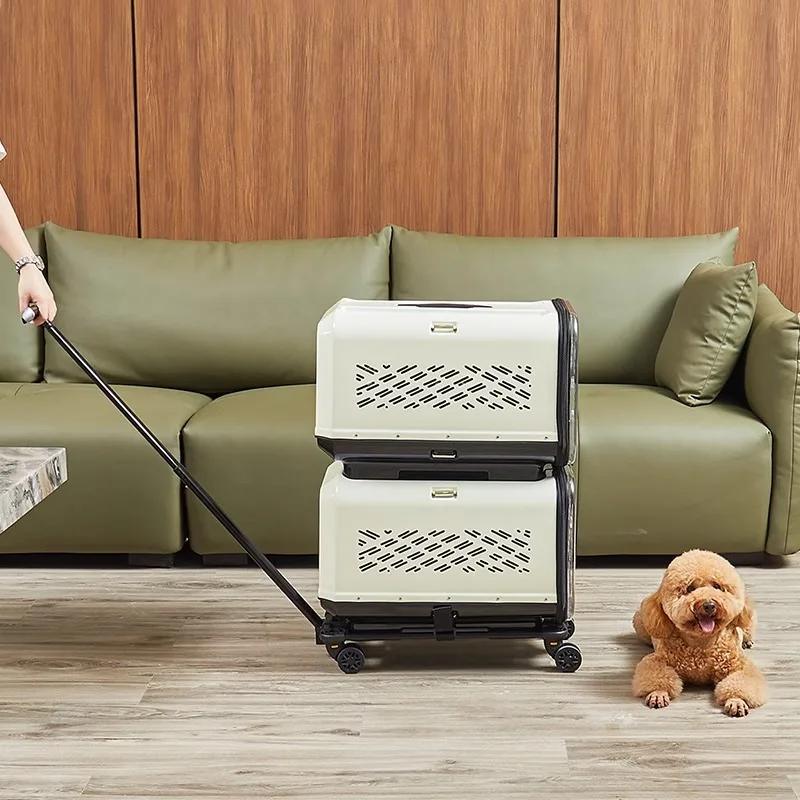 Multi-Functional Cat Carrier Breathable Dog Backpack Large Capacity Pet Suitcase 2-Layer Cat Travel Bag Ventilated Pet Trolley
Multi-Functional Cat Carrier Breathable Dog Backpack Large Capacity Pet Suitcase 2-Layer Cat Travel Bag Ventilated Pet Trolley