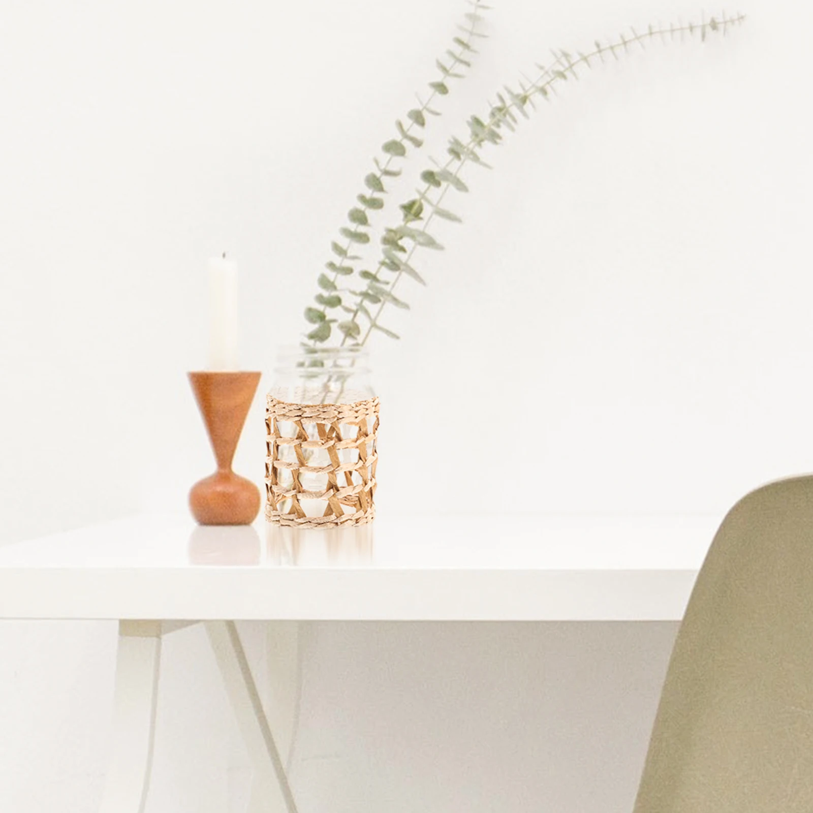 2Pcs Cup Protective Covers Handmade Rattan Style Glass Water Cup Sleeve with Non-Slip Insulation for Hot and Cold Drinks
2Pcs Cup Protective Covers Handmade Rattan Style Glass Water Cup Sleeve with Non-Slip Insulation for Hot and Cold Drinks