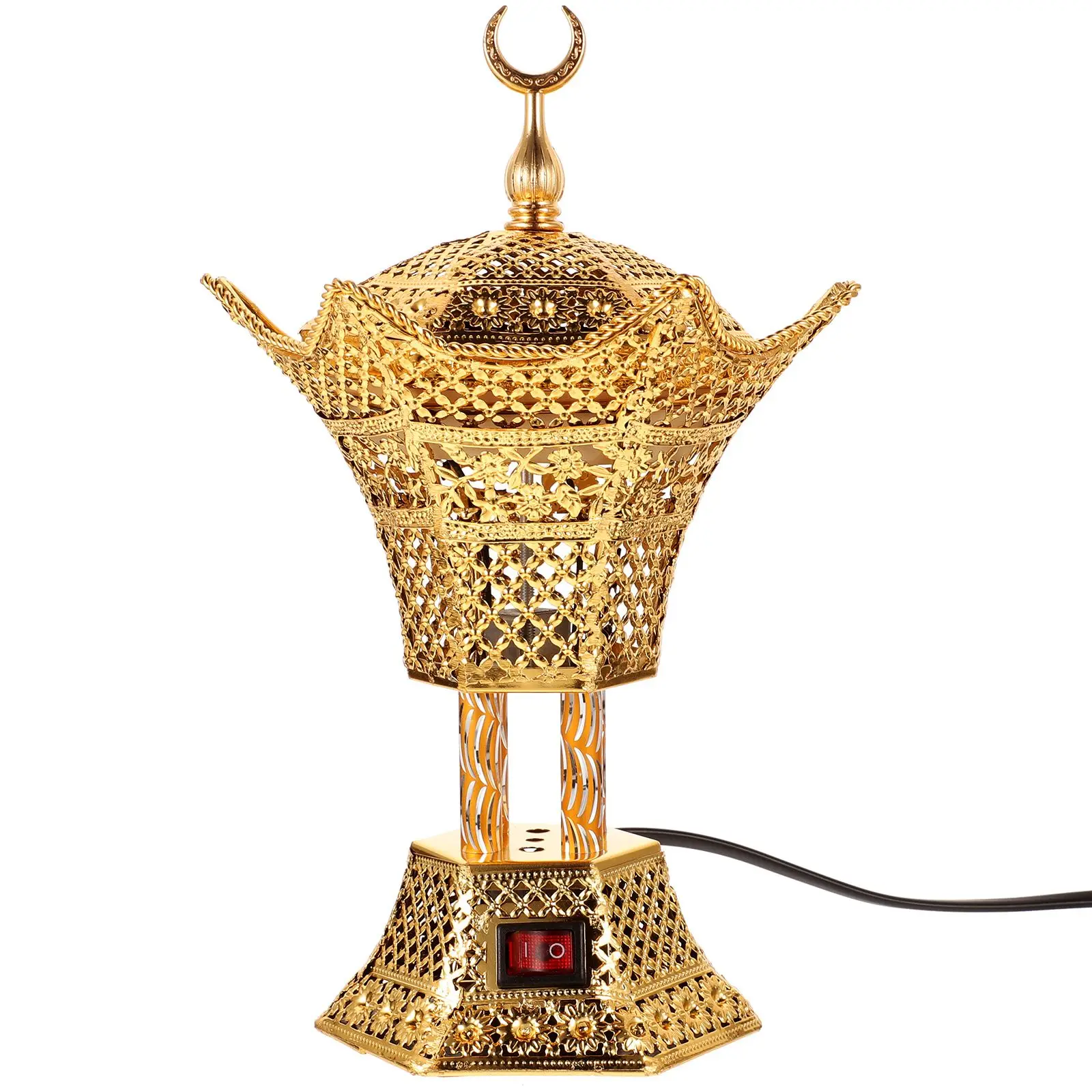 Plug in Electric Incense Burner Aroma Censer Metal Middle Eastern Style Decorative Reusable for Home Office Yoga Room
Plug in Electric Incense Burner Aroma Censer Metal Middle Eastern Style Decorative Reusable for Home Office Yoga Room