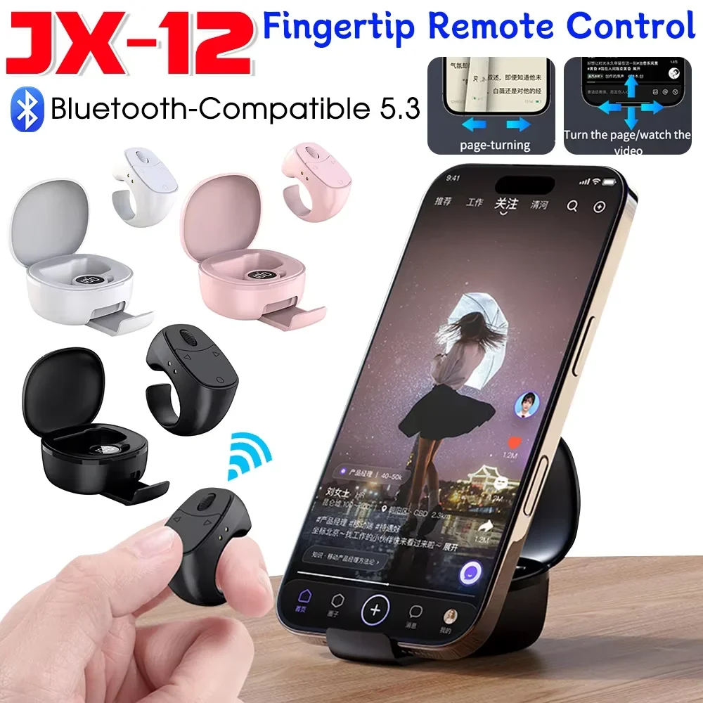 Bluetooth Finger Mouse with Scroll Wheel Smartphone Tablet Remote Control Rechargeable Video Comic Page Turner for iOS Android
Bluetooth Finger Mouse with Scroll Wheel Smartphone Tablet Remote Control Rechargeable Video Comic Page Turner for iOS Android
