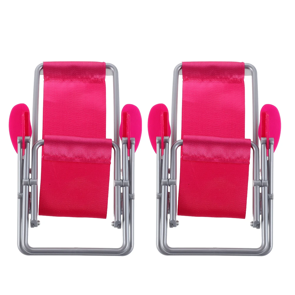 2 Pcs Beach Chair Pink Ornaments Chairs Dollhouse Foldable Furniture Miniature Rosy Decoration Seaside
2 Pcs Beach Chair Pink Ornaments Chairs Dollhouse Foldable Furniture Miniature Rosy Decoration Seaside
