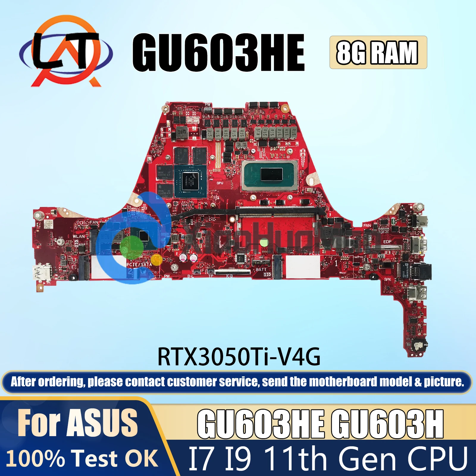 Материнская плата GU603HE для ноутбука Asus ROG Zephyrus M16 GU603HE GU603H с i7-11800H i9-11900H RTX3050Ti/V4G 8 ГБ DDR4
Материнская плата GU603HE для ноутбука Asus ROG Zephyrus M16 GU603HE GU603H с i7-11800H i9-11900H RTX3050Ti/V4G 8 ГБ DDR4