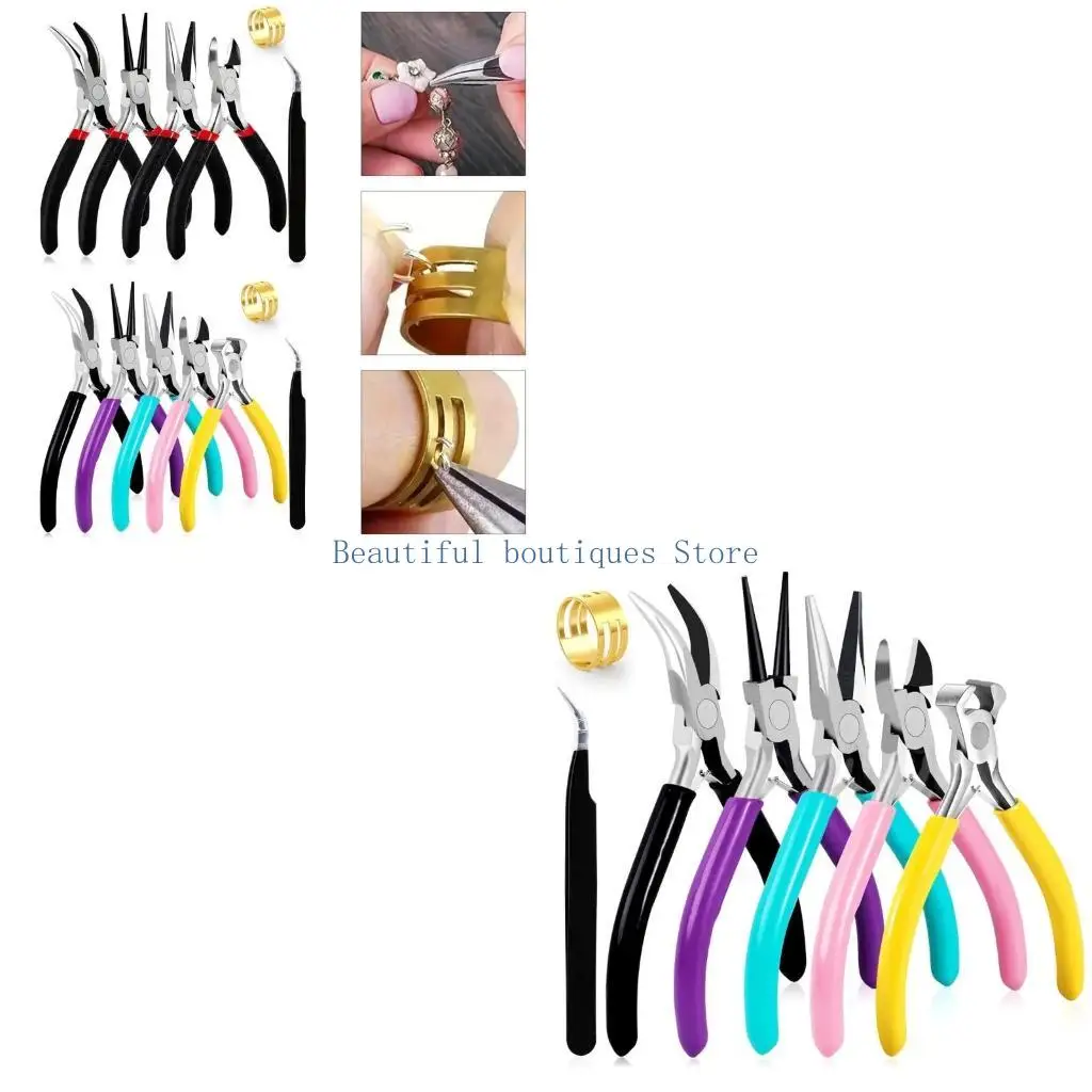 U4LF Fashionable Beading Pliers Set Portable Accessory for Crafting Customes Jewelry Making for Designs Enthusiasts
U4LF Fashionable Beading Pliers Set Portable Accessory for Crafting Customes Jewelry Making for Designs Enthusiasts