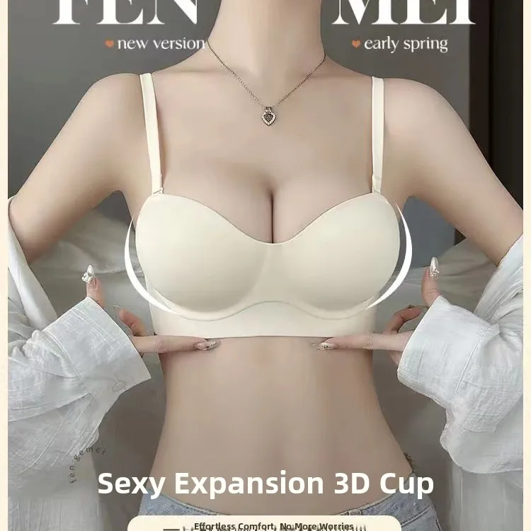 Women's Half Cup Bra Thickened Gathered No Empty Cup Trace Sexy Style with Steel Ring Cotton Modble Cup Fabric Gathered Bra
Women's Half Cup Bra Thickened Gathered No Empty Cup Trace Sexy Style with Steel Ring Cotton Modble Cup Fabric Gathered Bra