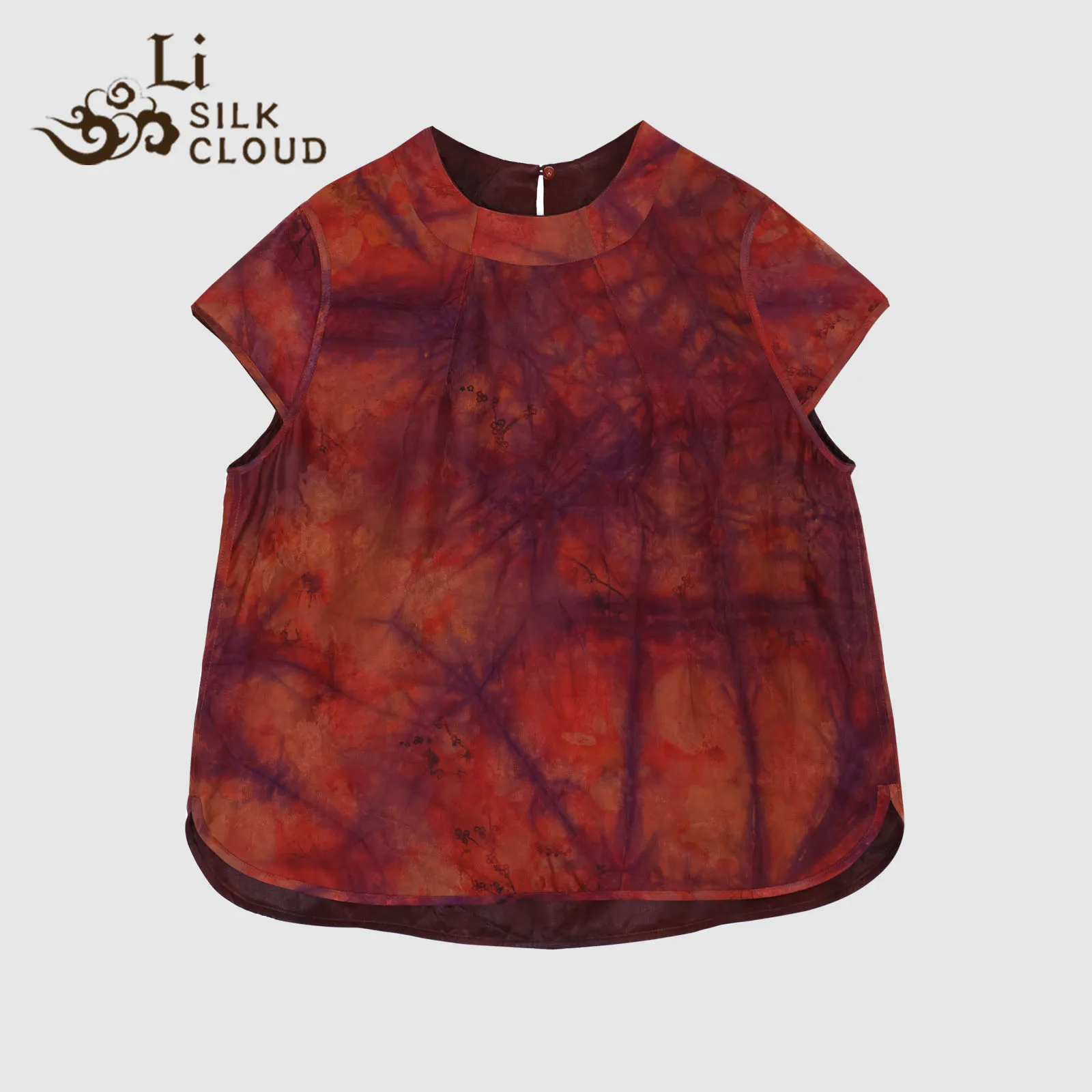 LI SILK CLOUD xiangyunsha Short-Sleeve Top - Elegant Silk Blouse, Comfortable Daily Guangdong Black Pearl Guangdong Gauze
LI SILK CLOUD xiangyunsha Short-Sleeve Top - Elegant Silk Blouse, Comfortable Daily Guangdong Black Pearl Guangdong Gauze