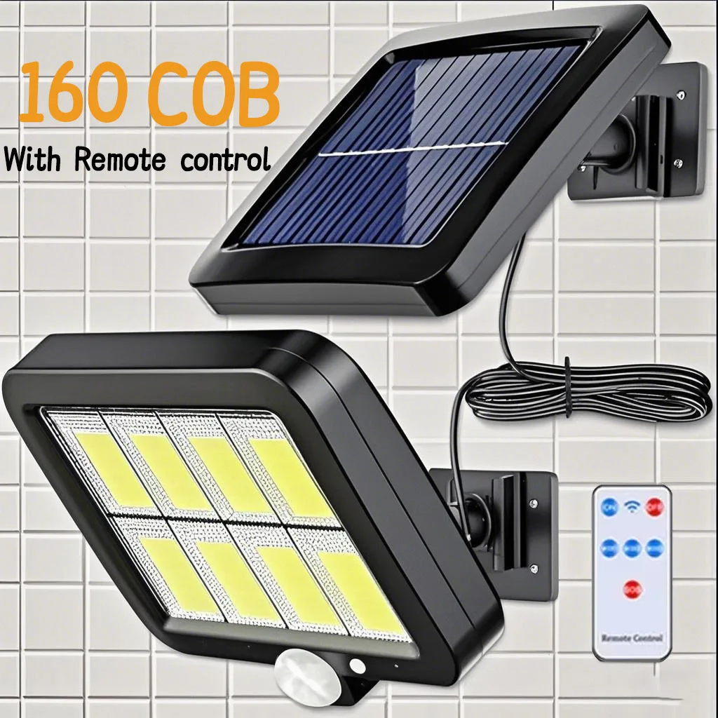 160COB Solar Light Split Wall Lamp 3 Mode Waterproof Outdoor Wall Emergency Street Security Solar Lamp for Garden Decoration
160COB Solar Light Split Wall Lamp 3 Mode Waterproof Outdoor Wall Emergency Street Security Solar Lamp for Garden Decoration