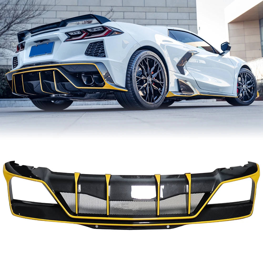 For Chevrolet Corvette C8 Stingray Convertible Coupe Z51 Z06 2020-2025 Rear Bumper Bar Grille Diffuser Spoiler Carbon Fiber Trim
For Chevrolet Corvette C8 Stingray Convertible Coupe Z51 Z06 2020-2025 Rear Bumper Bar Grille Diffuser Spoiler Carbon Fiber Trim
