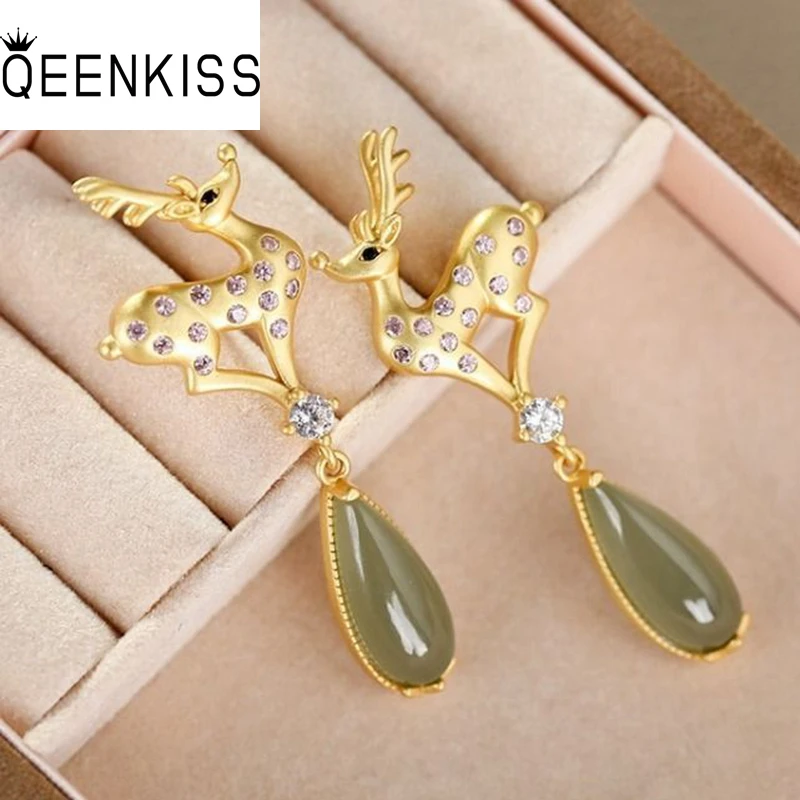 QEENKISS 24KT Gold Vintage Deer Water Drop Stud Earrings For Women Fine Wholesale Jewelry Wedding Party Bride Mother Gift EG5256
QEENKISS 24KT Gold Vintage Deer Water Drop Stud Earrings For Women Fine Wholesale Jewelry Wedding Party Bride Mother Gift EG5256