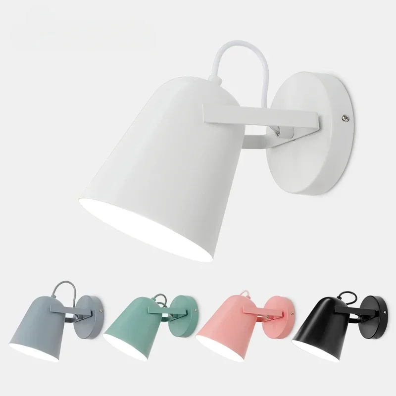 Wall Lamp Led Nordic Sconce Lights E27 Head Light Macaron Lamps For Bedside room decor
Wall Lamp Led Nordic Sconce Lights E27 Head Light Macaron Lamps For Bedside room decor
