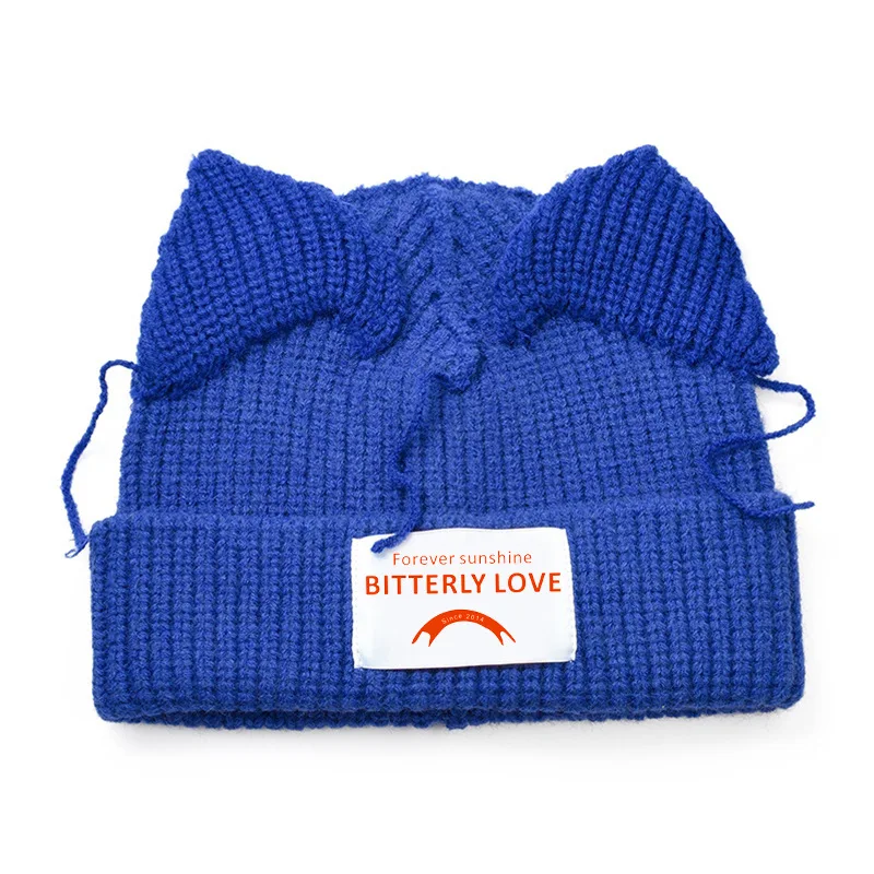 Unisex Cat Ears Knitted Skullies Hats Cute Warm Stretchable Beanies Caps For Women Men Spring Autum Outdoor Street Hip-Hop Hats
Unisex Cat Ears Knitted Skullies Hats Cute Warm Stretchable Beanies Caps For Women Men Spring Autum Outdoor Street Hip-Hop Hats